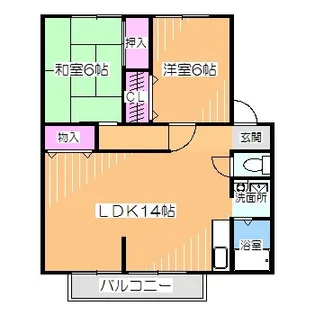 メゾンクレール【2階】の間取り