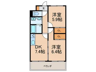 ケイズメゾン春日森【2階】の間取り