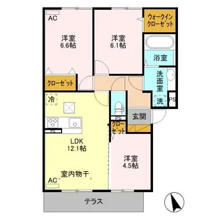 プレミストV【1階】の間取り