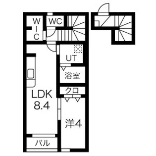 Le meilleur(ルメイユール)村崎野【2階】の間取り