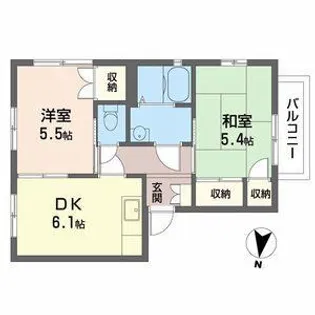 ヴィレッジ藤原台北町 A棟【2階】の間取り