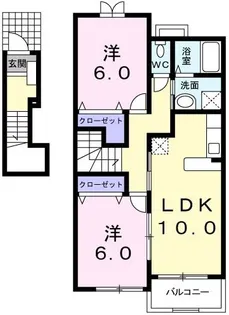 メゾン ソレイユ【2階】の間取り