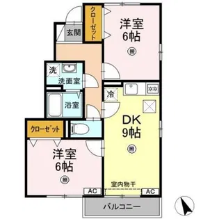 セジュールほんどう A棟【1階】の間取り