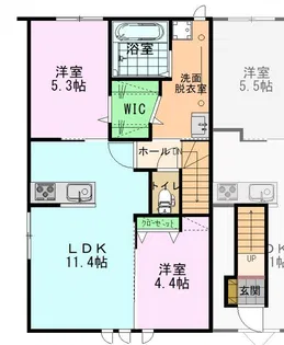 グラン・パレスかほくIX【2階】の間取り