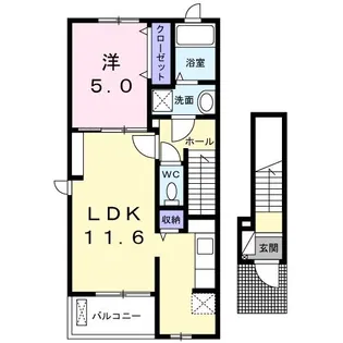 ラ メール【2階】の間取り