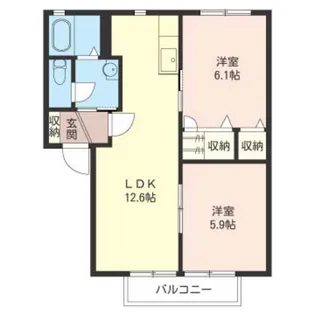 グランシード東城南E【2階】の間取り