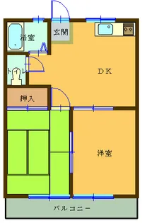 シャレード栗原【1階】の間取り