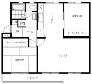 西三田団地5街区4号棟【3階】の間取り