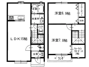 香川県観音寺市柞田町【一戸建】の間取り