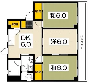 みどりマンション【1階】の間取り