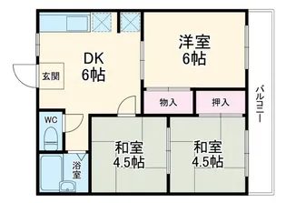 照ハイツ【1階】の間取り