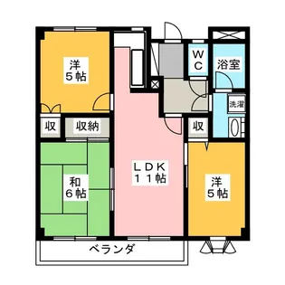 ホワイトヴィラC棟【1階】の間取り