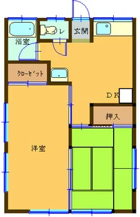 コーポきもと【1階】の間取り