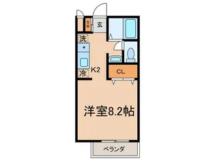 パ-クサイドビレッジ2番館【1階】の間取り