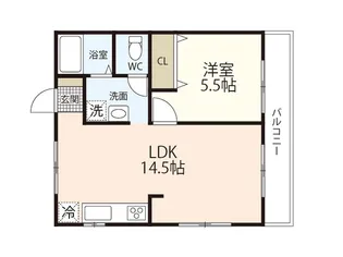 尾尻アパート【1階】の間取り