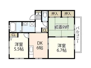 3DKの間取り画像