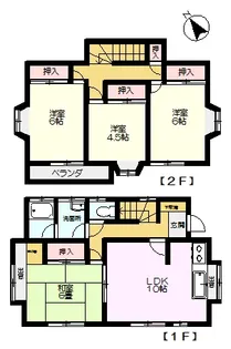 茨城県牛久市神谷3【一戸建】の間取り