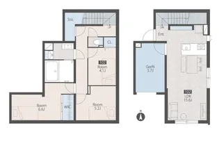 リバーサイド木場【1階】の間取り
