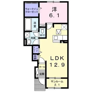 ストーンズ三次yu III【1階】の間取り