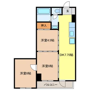 ヴィラナリー瑞穂【4階】の間取り