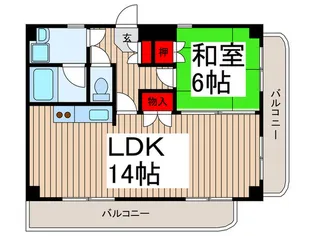 岩井堂マンション【2階】の間取り