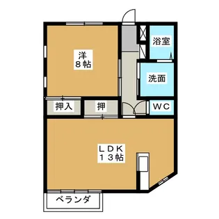 コーポ中川【2階】の間取り