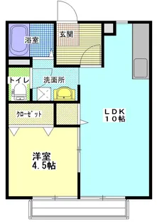 茨城県ひたちなか市大字市毛【アパート】の間取り