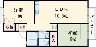 2LDKの間取り画像