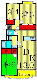 レジデンスエスポワール【1階】の間取り