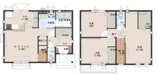 栃木県小山市東城南2【一戸建】の間取り