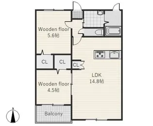 PHOENIX鏡FOREST【1階】の間取り
