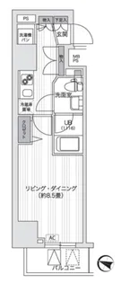 Primal Gotanda【7階】の間取り