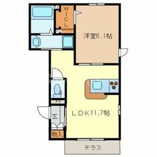 埼玉県さいたま市西区大字指扇【アパート】の間取り
