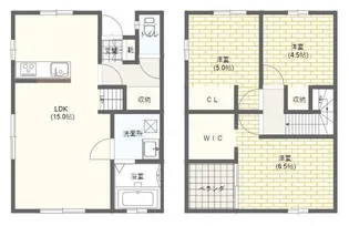 徳島県徳島市北田宮2【一戸建】の間取り