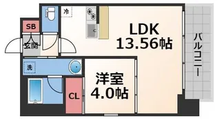1LDKの間取り画像