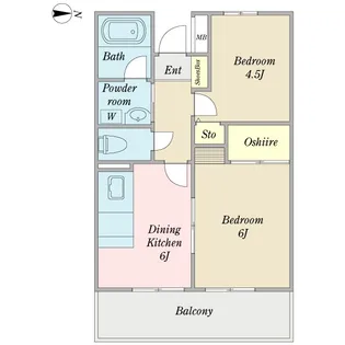 第9エルム大倉山【2階】の間取り