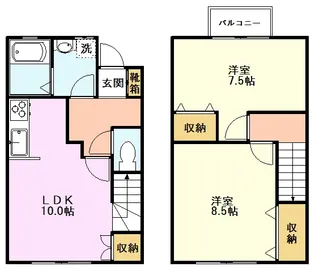 東京都国立市青柳2【一戸建】の間取り