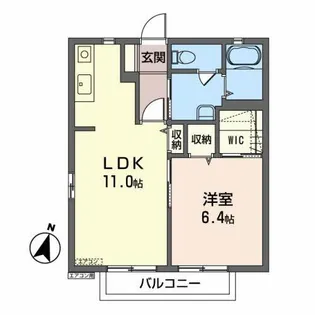 ヴィオレ・マルス【1階】の間取り