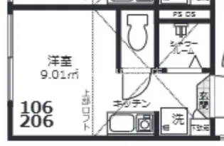 東京都杉並区方南1【アパート】の間取り