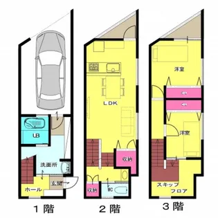 広島県広島市南区西蟹屋4【一戸建】の間取り