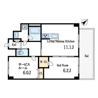 KDXレジデンス瑞江【5階】の間取り