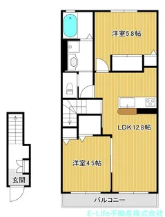 カオル・ヤヨイハイムA・B・C【2階】の間取り