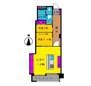 東京都杉並区高円寺南2【マンション】の間取り