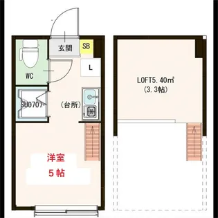 東京都品川区大井6【アパート】の間取り
