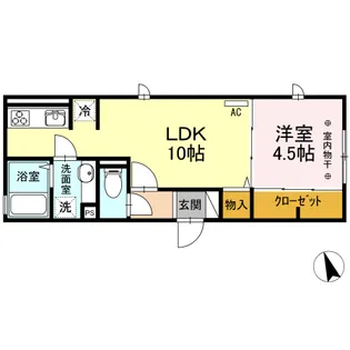 グリーンフォレスト府中【2階】の間取り