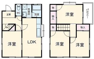 静岡県袋井市山名町【一戸建】の間取り