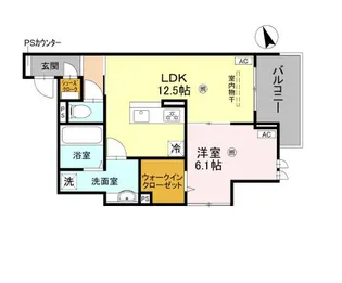 パサログランデ鳳中町【2階】の間取り