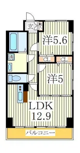 K・Mおおたかの森【6階】の間取り