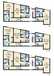 レオーネ千住新橋【4階】の間取り