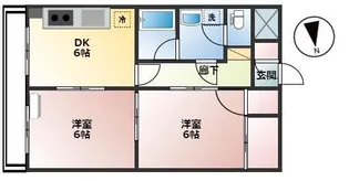 メゾン・ドゥ・ヴァン上赤江【1階】の間取り